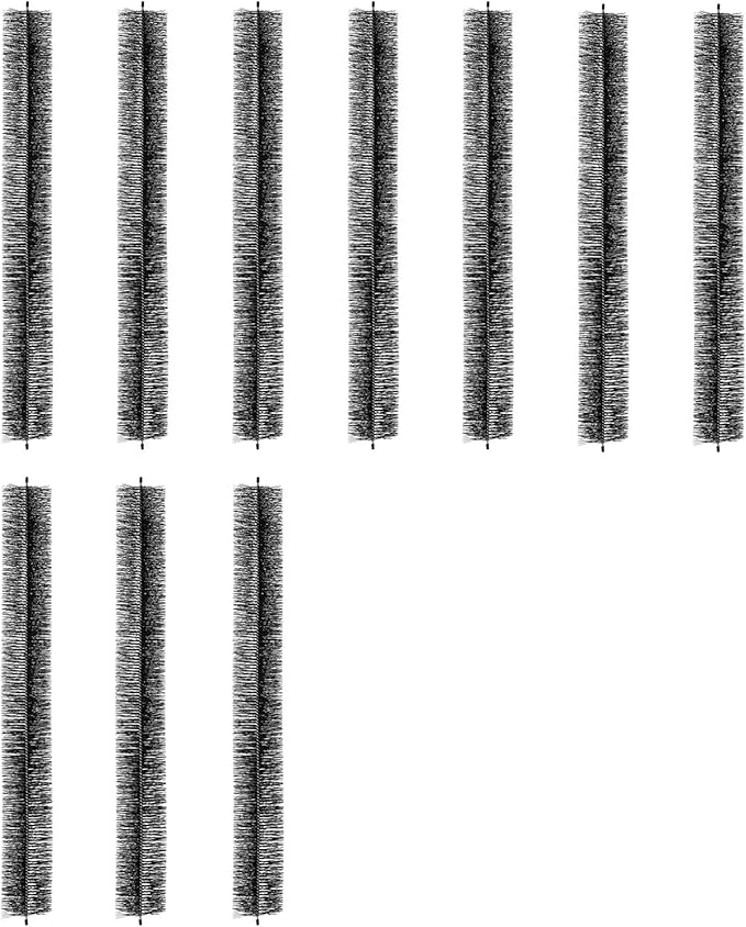 Happybuy 30 Feet Gutter Brush, 4.33" Diameter Gutter Cleaning Tools, Leaf Guard for 5" Gutters, Ground-Level Debris Removal, 10-Pack, Polypropylene & Galvanized Steel
