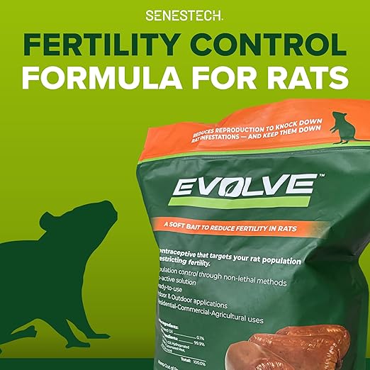 Evolve Rat Birth Control Soft Bait Sausages – 3 lbs | Scientifically Proven Rat Population Control | Not a Poison, Long-Term Population Management