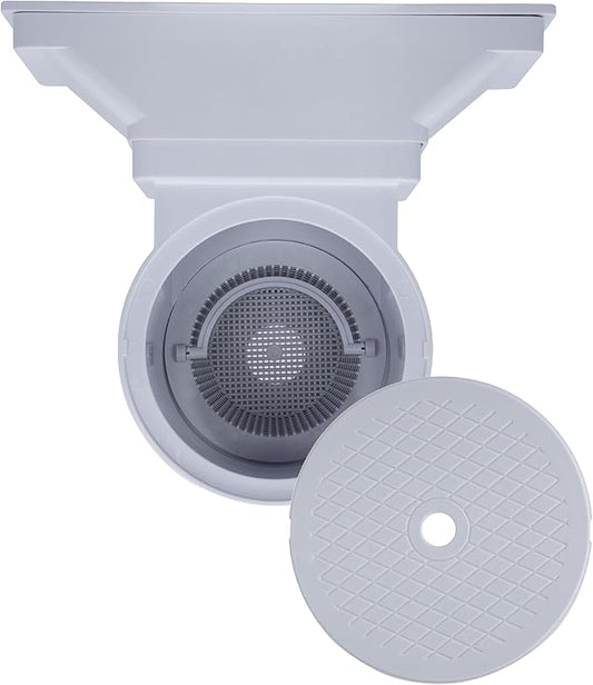 Rx Clear Heavy Duty Wide-Mouth Complete Thru-Wall Skimmer Kit for Above-Ground Swimming Pool | Made of Non-Corrosive Abs Plastic | Chemical Resistant | White
