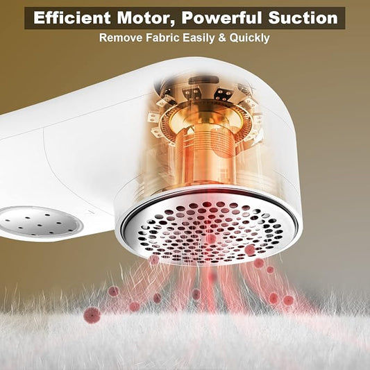 Fabric Shaver, USB Rechargeable Lint Remover for Clothes, Sweater | Cordless Clothes Defuzzer, Portable Sweater Shaver to Trim Pills from Clothes, Sweater, Furniture, 2.0 Pro, Beige - Image 2