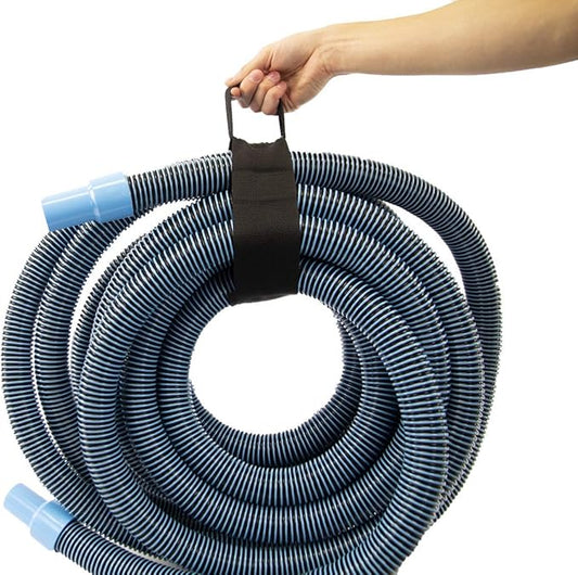 Aqua Select Premium Kink-Free Swimming Pool Vacuum Hoses with 1.5-Inch Swivel Cuff | 25-Feet Length | Hose Helper Included | Perfect for Above Ground and Inground Pools
