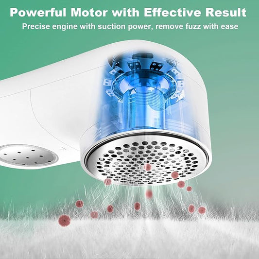 Fabric Shaver, USB Rechargeable Lint Remover for Clothes, Sweater | Cordless Clothes Defuzzer, Portable Sweater Shaver to Trim Pills from Clothes, Sweater, Furniture, 2.0 Pro, Beige - Image 2