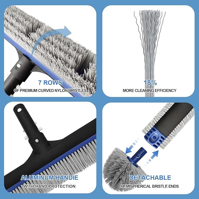 Poolvio Pool Cleaning Kit for Above Ground & Large Inground Pools