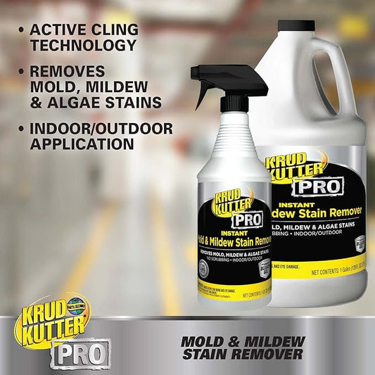 KRUD KUTTER PRO 370807 Instant Mold & Mildew Stain Remover, 32 oz