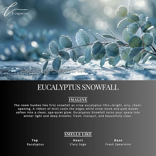 Lapew Eucalyptus Snowfall Bundle – Carpet Deodorizer Powder & Scented Mop Soap Set – Odor Eliminator for Pet-Friendly Homes