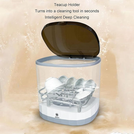 Mini Dishwasher, Portable and Fully Automatic with 360° Omni Directional Function, 4L 5V USB Rechargeable, Ideal for Washing Dishes, Tea Cups at Home