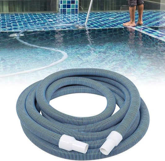Swimming Pool Hose Vacuum Suction 15m Premium Floating Wavy Design Heavy Duty Plastic Pool Cleaning Tool for Outdoor Bubble Hot Spring SPA Bath Small Swimming Pools