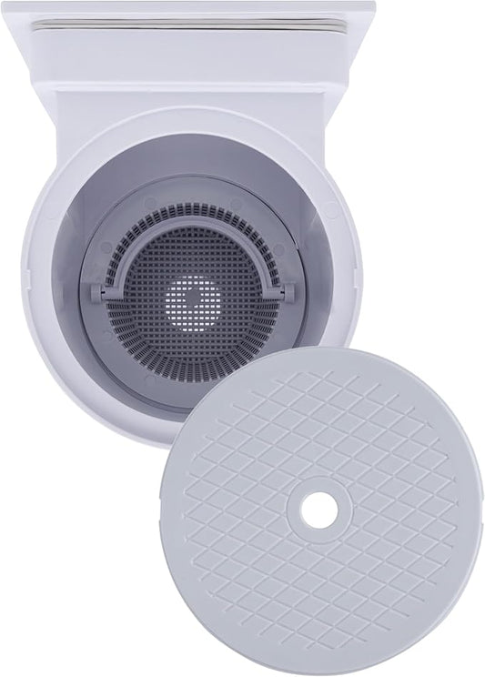 Rx Clear Heavy Duty Standard Complete Thru-Wall Skimmer Kit for Above-Ground Swimming Pool | Made of Non-Corrosive Abs Plastic | Chemical Resistant | White