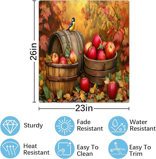 Autumn Bird Apple Maple Dishwasher Magnet Cover for The Front Magnetic Dishwasher Door Covers Dish Washer Sticker Wrap Home Decorative Appliances Panel Decal Kitchen Decor 23" x 26" (Magnetic)