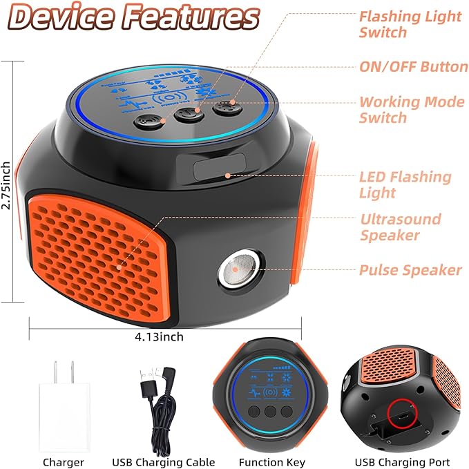 2026 Ultrasonic Mouse Repellent Plug in Indoor Pest Control for Rodent Mice Rat Squirrel Bat Roach Spider Ant Bug,Electronic Repellent Device Mouse Traps for Basement House Kitchen Garage 2pack