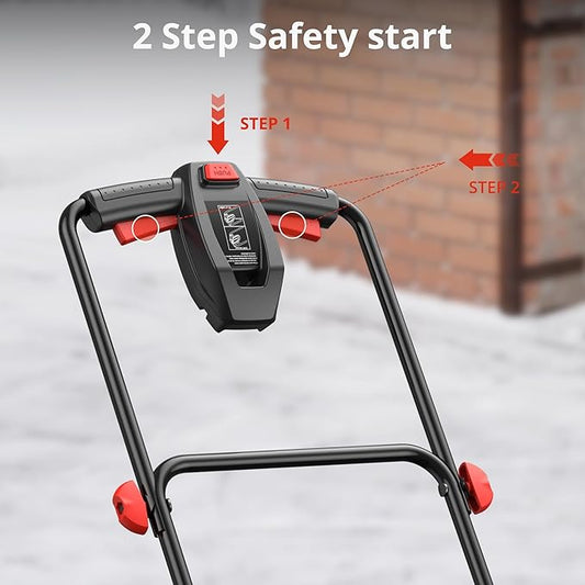 18-Inch Electric Snow Blower, 30 FT Throw Distance, 15-Amp Corded Snow Thrower, 2200 RPM Motor, Lightweight Snow Removal Machine for Driveway, Sidewalk, Patio & Small Yard