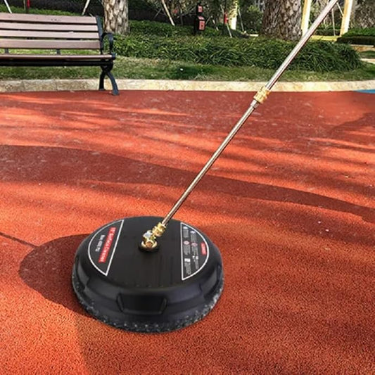 Stainless Stee Power Washer Broom, 15in 4000PSI, Disc Surface Cleaner for Driveways and Decks,Heavy Duty Brass and Stainless Steel Construction,Wide Application,Quick Connect, Power Washer Accessories