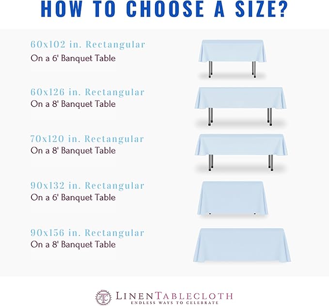 LinenTablecloth 60 x 102-Inch Rectangular Polyester Tablecloth Lavender