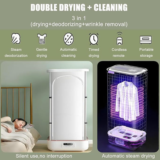 Upgraded Garment Steamers - Vertical Steam Iron 900w Automatic Wireless/Steam Closet/Folding Clothes Machine, Control Electric Clothes Drying Rack,for Clothes & Fabric