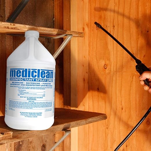 PRORESTORE Mediclean Disinfectant Spray Plus, Professional Broad-Spectrum Disinfectant for Mold, Mildew, Kills Organisms that Cause Odor, Decontaminate after Floods, MDSP, 1-Gal, 4 Pk (221522000)