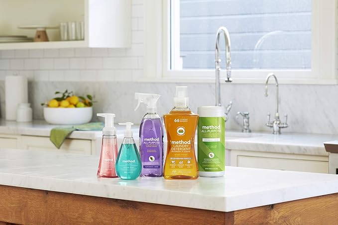 Method All-Purpose Cleaner Spray,Pink Grapefruit,Perfect for Most Counters,Tiles and More,28 Fl Oz,(Pack of 8)