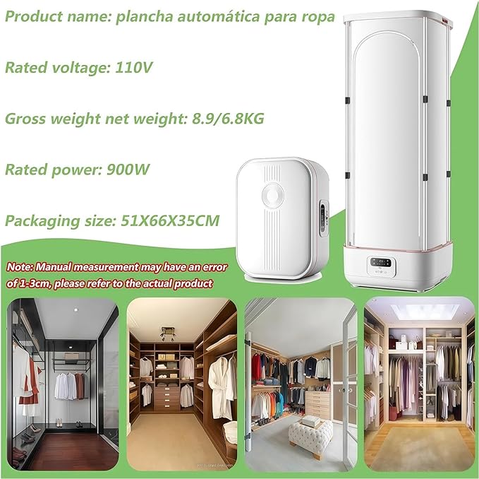 900W Portable Clothes Dryer, Collapsible Hanging Electric Drying Rack with Remote Control for Fast & Efficient Fabric Care for Home and Travel