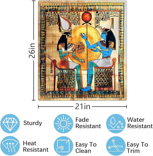 Dishwasher Magnet Cover Egyptian Egypt Papyrus Women Reusable Dishwasher Magnetic Cover Sticker Decorative Dish Washer Door Cover Panel for Home Kitcen Appliance, 21x26 in