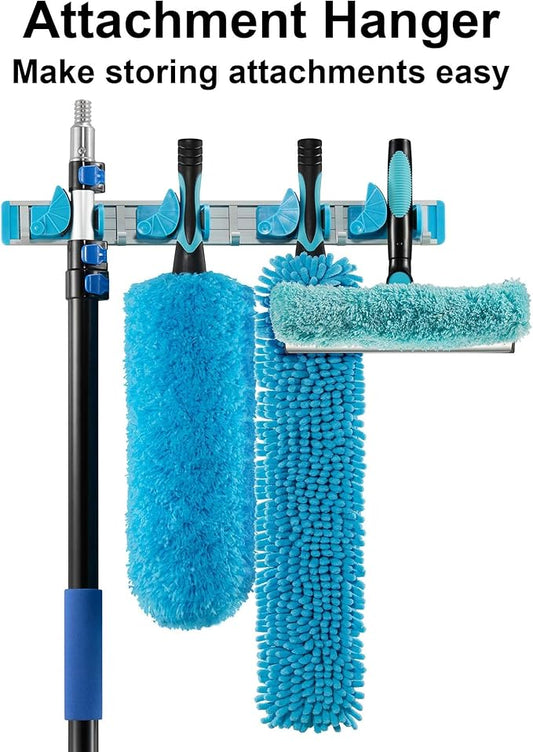 20 Foot High Reach 5-to-12ft Long Duster for High Ceilings Fan Cleaner with Sturdy Lightweight Extension Pole