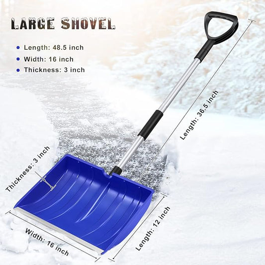 SUPVOX Snow Shovel Ice Scraper Large Remover Tool for Winter Car and Driveway Cleaning