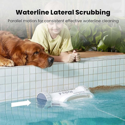 Poolmate Hydro 4 Pool Robot, Pool Vacuum for Inground and Aboveground Pools, Floor, Wall and Waterline Cleaning and Scrubbing, Smart WiFi and Blutooth App Control, 50' Cord,Top Load Filter Basket