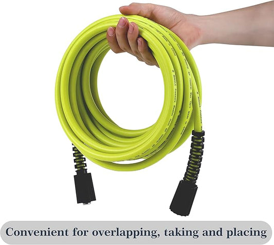 M MINGLE Pressure Washer Hose 25 FT x 1/4" - Replacement Power Wash Hose with M22 14mm Fittings - 3600 PSI