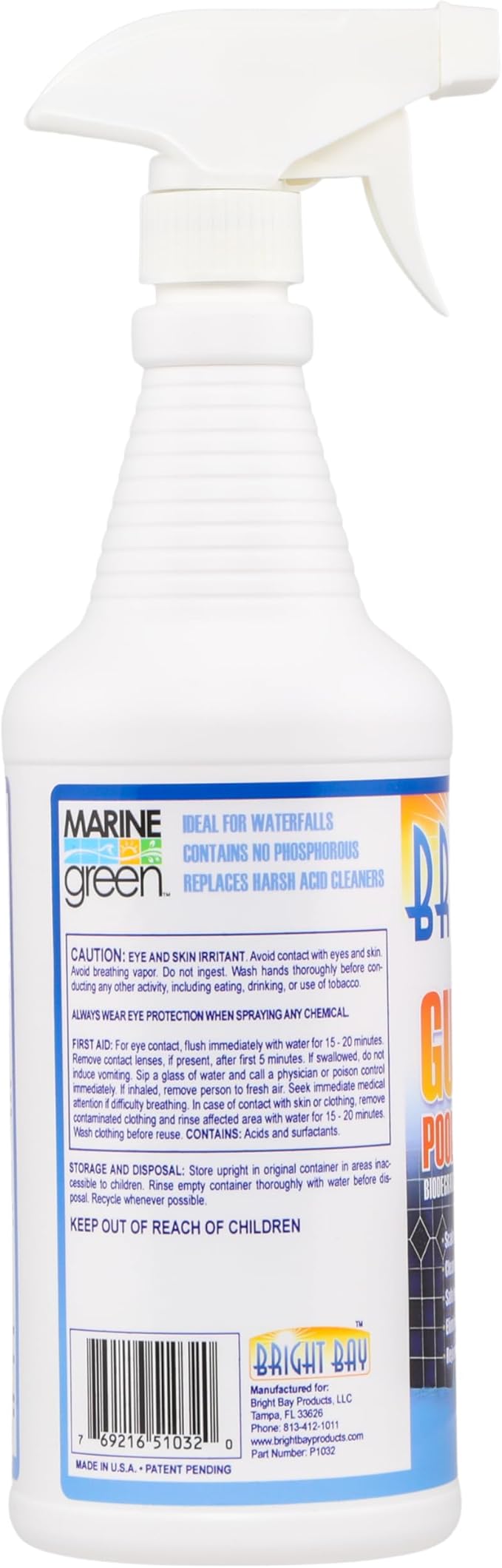 Pool & Tile Cleaner Removes Calcium Buildup & Scum Line Remover, Biodegradable and Environmentally Friendly (32 Ounces)