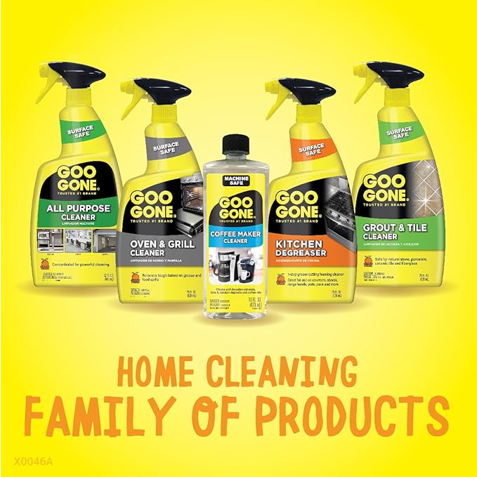 Goo Gone Cleaner, Foaming Formula, Fast-Acting, Citrus Power, Works on Unsealed Grout & Tile – 6 Pack