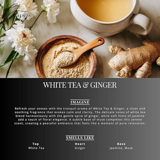Lapew White Tea & Ginger Scented Cleaning Bundle | Carpet Deodorizer Powder (16 oz) & Mop Soap Concentrate (36 oz) | Pet-Friendly Odor Eliminator