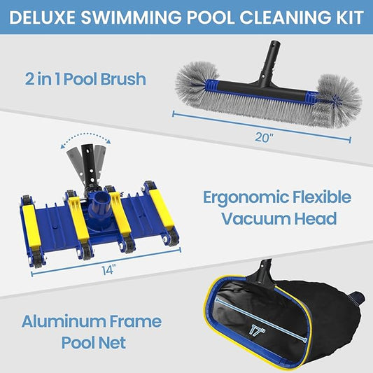 Poolvio Cleaning Kit Bundle – Premium Inground & Standard Above Ground