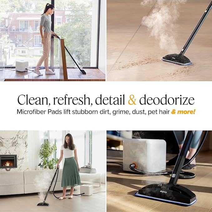 Dupray Washable Microfiber Floor Pads, Neat and Neat Plus Steam Cleaner Accessory, Pack of 5