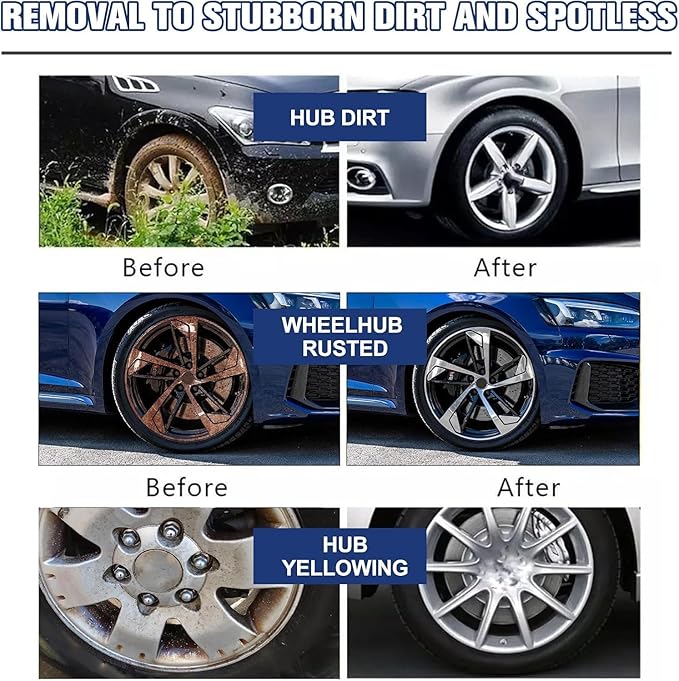 2025 Upgraded Bronze Bomber Wheel Cleaner, Tire Cleaner,- Safe on Chrome and All Wheel Finishes - Brake Dust, Dirt, Browning, Grease, and Grime Remover (US Stock) (2)