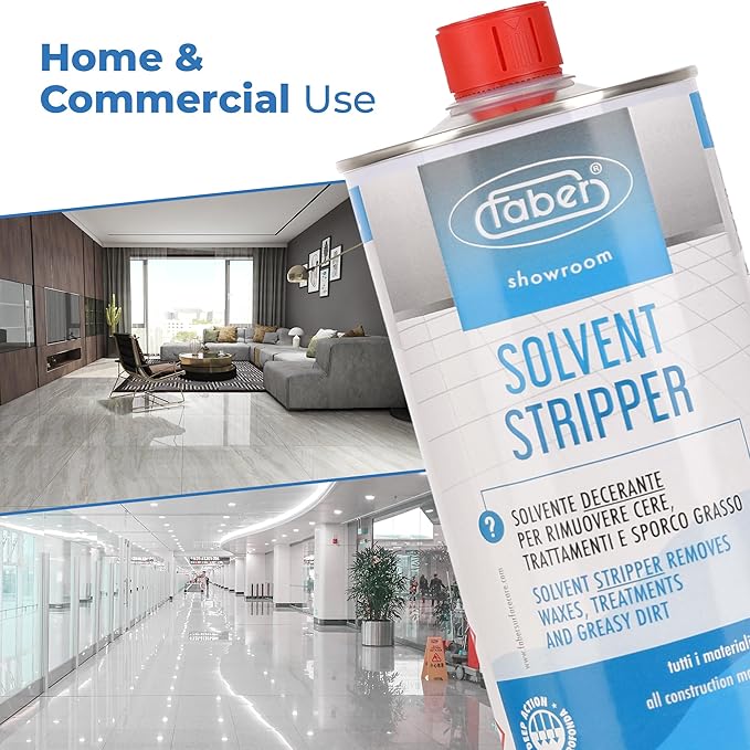 FABER Floor Stripper For Tile & Stone Quick Instant Removal Of Stubborn Dirt & Grease Stains On Tiles, Surfaces & floors. Best Solvent Based Wax Remover & Deep Cleaner For Home & Commercial Use
