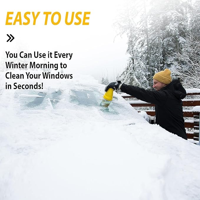 ZONETECH Electric Snow Ice Scraper USB Rechargeable 2-Pack - Premium Quality Automotive Portable Cordless for Car Windshield Glass Frost Removal, Defrosting Deicing Cleaning Tool
