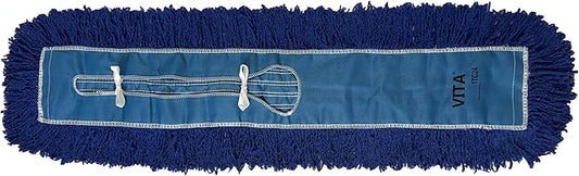 Ultimate Dust Mop Kit: Industrial-Grade Performance, Heavy-Duty Frame, Telescopic Handle - Blue 36 Inch