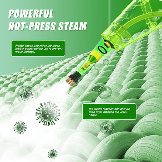 Steam Cleaner for Home & Car, 15s Heat-Up Handheld Steamer for Cleaning, 1.2L Portable High Steam Cleaners, 3BAR Steam Control with 14 pcs Accessories Kit for Car, Floors, Couches, Tiles, Grout