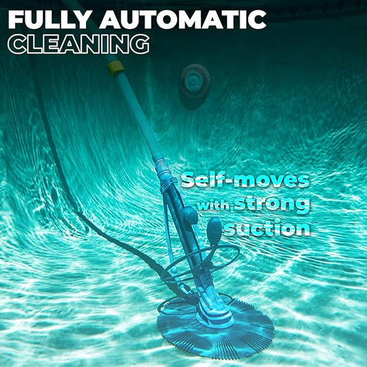 XtremepowerUS Automatic Pool Cleaner Sweeper Vacuum-Generic Pool Cleaner Sweep High Flow Suction In-Ground Pool with Hose Set (Pool Cleaner Set)