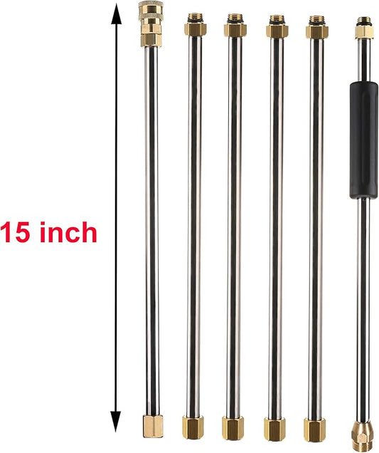Tool Daily Pressure Washer Extension Wand, 90 Inch Power Washer Lance, 1/4 Inch Quick Connect, M22, 4000 PSI