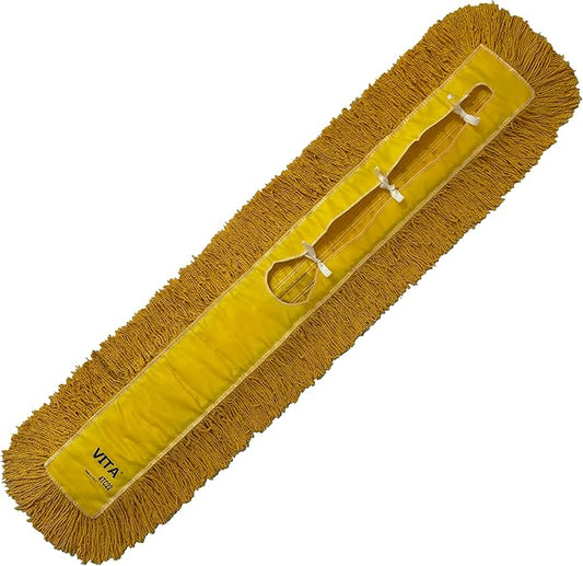 Ultimate Dust Mop Kit: Industrial-Grade Performance, Heavy-Duty Frame, Telescopic Handle - Yellow 48 Inch