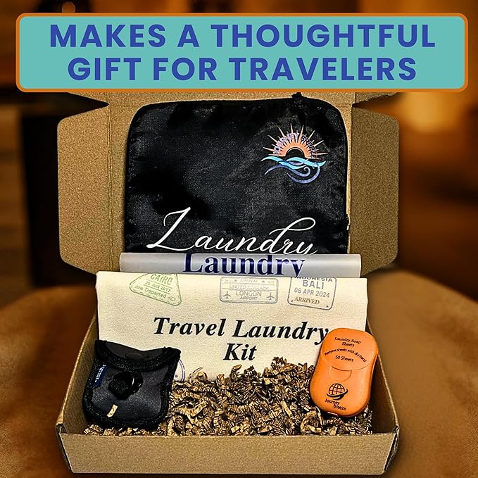 Travel Laundry Detergent Sheets 50 Pack ?€? Compact Travel Detergent for Sink Washing, Lightweight Laundry Detergent Strips for Clothes on Trips, Hotels & Cruises