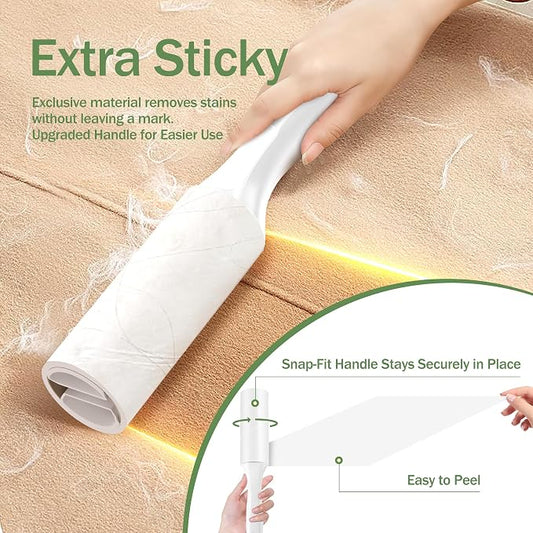 Mini Lint Roller 2 Pack for Pet Hair, 100 Sheets Total | Travel-Size Rollers for Purse, Car, Office, Luggage & Home - Image 2