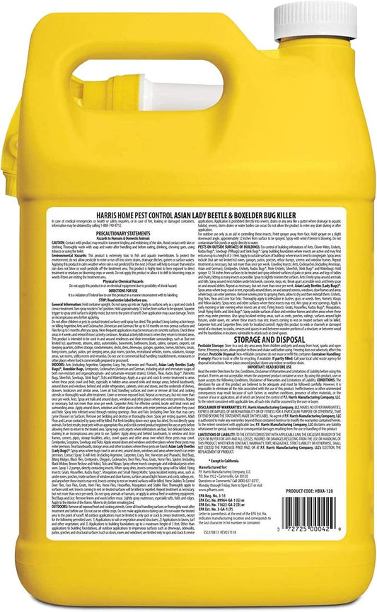 Harris Asian Lady Beetle, Japanese Beetle, and Box Elder Killer, Liquid Spray with Odorless and Non-Staining Extended Residual Kill Formula (Gallon)
