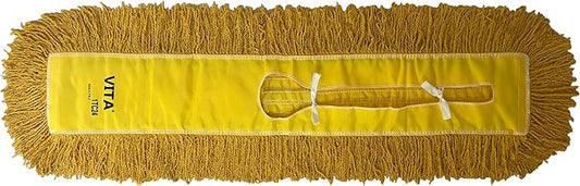 Ultimate Dust Mop Kit: Industrial-Grade Performance, Heavy-Duty Frame, Telescopic Handle - Yellow 36 Inch
