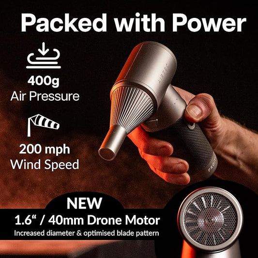 IT Dusters AirTec Ultra Cordless Air Duster for PC & Electronics, Rechargeable Electric Air Blower for Keyboard, Laptop, Console & Home Cleaning, Alternative to Canned Air (Type 8 - Rosie)