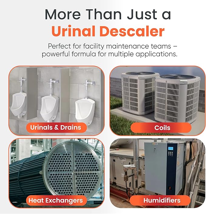Brodi CRETE Urinal Drain Cleaner, Commercial Grade, Restores Pipes to Original Diameter, Urinal Descaler & Deodorizer, Safe for Pipes, No Harsh Fumes, Urine Salt Remover, 16 Fl Oz (Pack of 1)