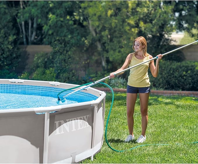 Intex 28002E Cleaning Maintenance Swimming Pool Kit with Vacuum, Surface Skimmer, and Telescoping Pole for Above Ground Pools (Pool Sold Separately)