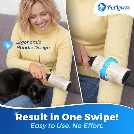 PetLovers Extra Sticky Lint Roller Mega Value Set 500 Sheets for Pet Hair Removal and Clothes, Dog and Cat Lint Remover 5 Pack - Image 2