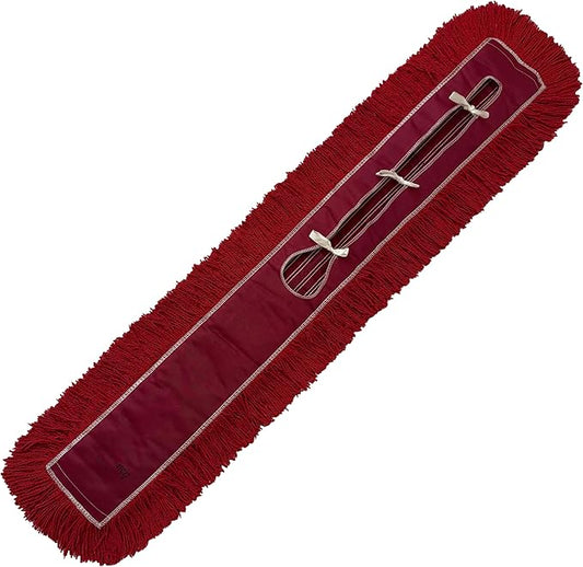 Ultimate Dust Mop Kit: Industrial-Grade Performance, Heavy-Duty Frame, Telescopic Handle - Red 48 Inch
