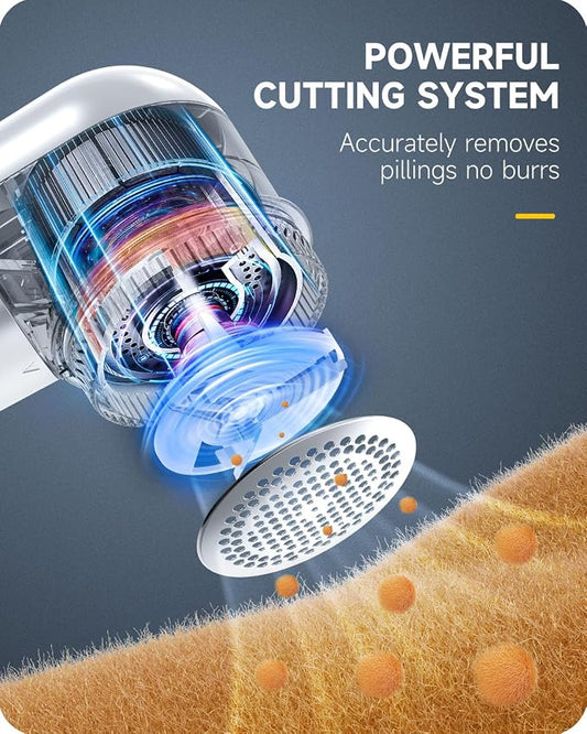 Ruidla Fabric Shaver Lint Remover, Sweater Shaver to Remove Pilling | Lint Shaver with 2-Speed Power Adjustment, Fuzz Shaver for Clothes Balls-Battery Operated, Easy Removable Bin for Fuzz(Grey) - Image 2