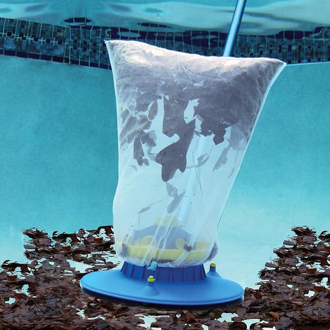 POOL BLASTER Leaf Vac Cordless Hoseless Pool Leaf Vacuum & Skimmer, Battery-Powered Swimming Pool Leaf Catcher with Heavy Duty Mesh Bag, for Inground and Above Ground Pools, by Water Tech